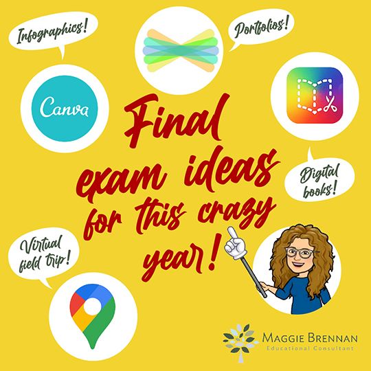 Final Exam Ideas for this Crazy Covid Year, including Infographics, Portfolios, Digital Books and Virtual Field trips